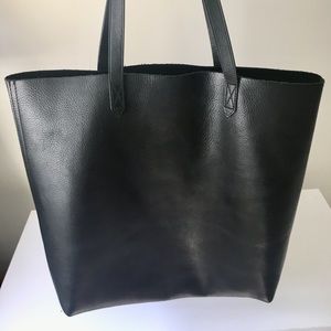 Madewell Black Leather Transport Tote Gently Used